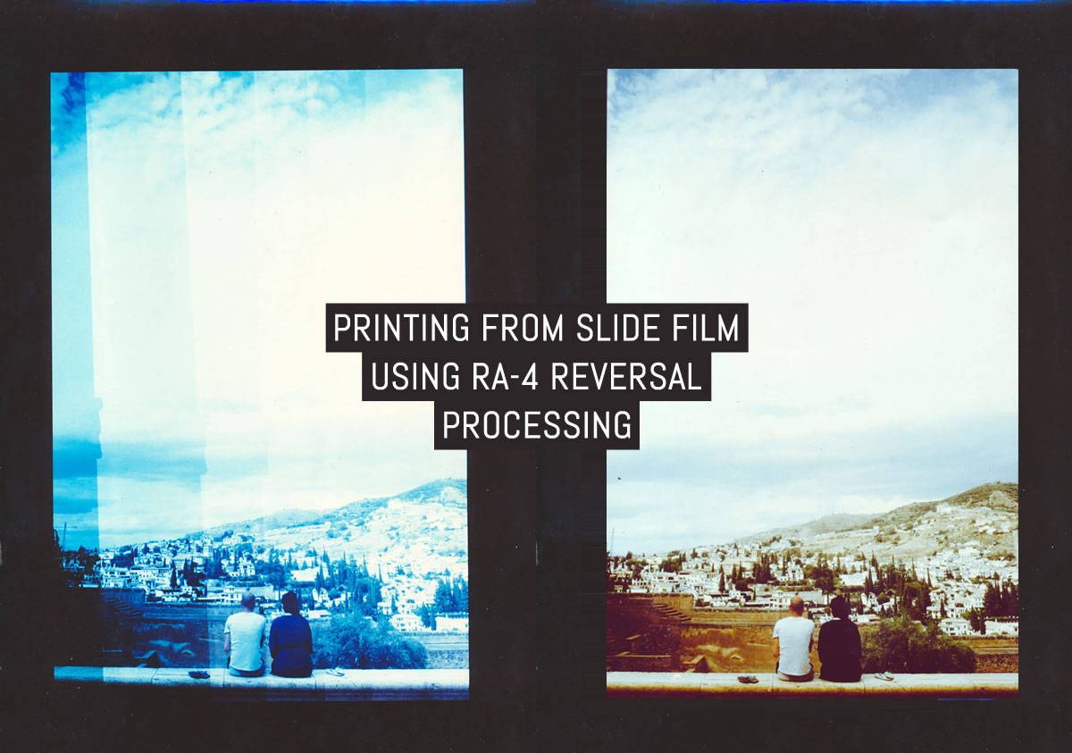 Printing from slide film using RA-4 reversal processing
