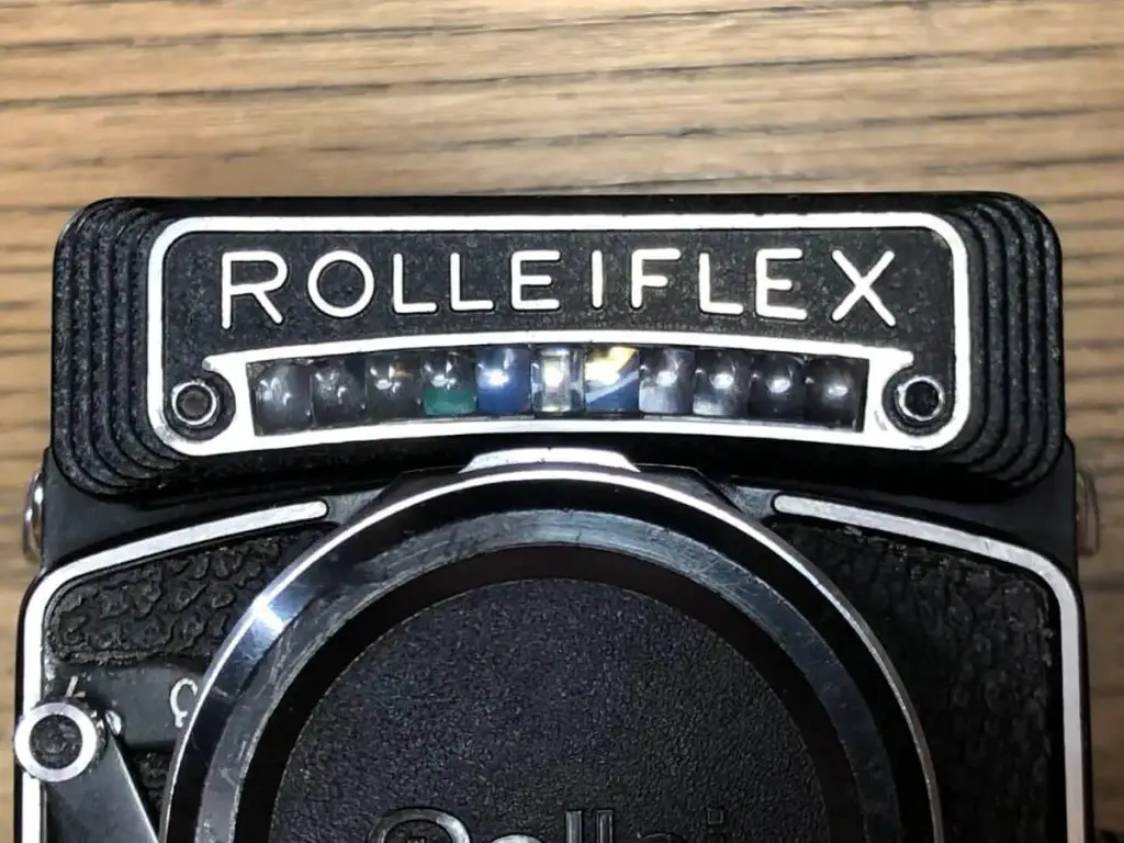 Rolleiflex 2.8F Digital Light Meter Modification - Front view