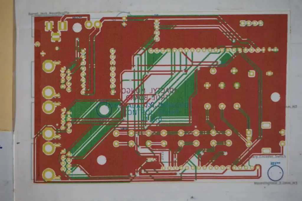 A paper copy of my first PCB design
