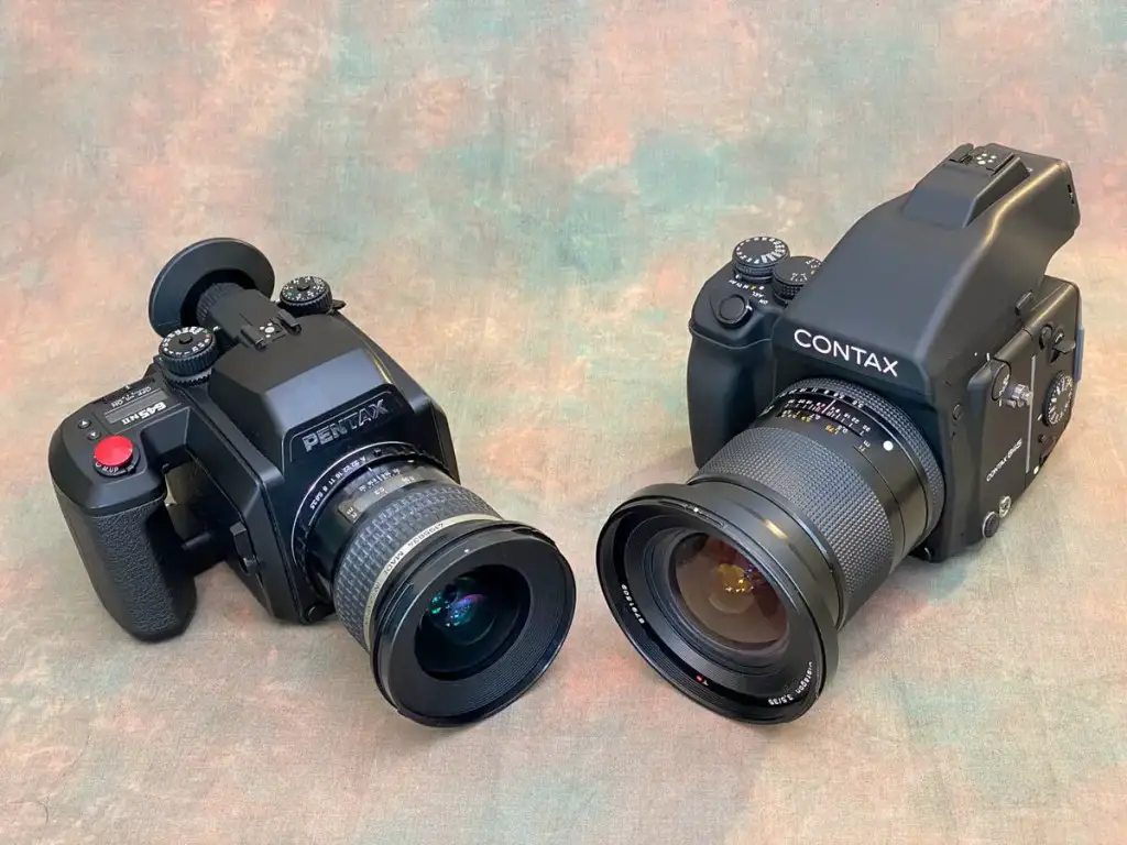 Gear Comparison - Both the Contax 645 and Pentax 645NII offer ultra-wide 35mm lenses