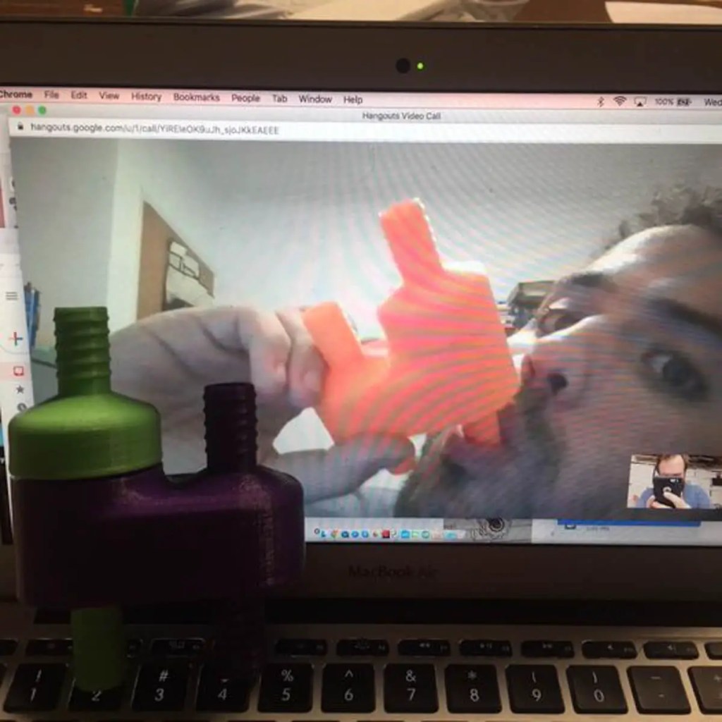 My ventilator valve being used by Marcos Mendez