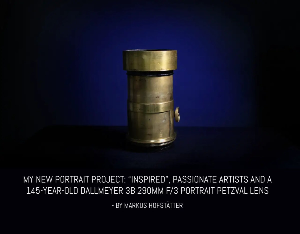 My new portrait project- 'Inspired', passionate artists and a 145-year-old Dallmeyer 3B 290mm f/3 Portrait Petzval lens