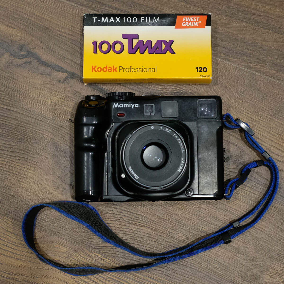 Kodak T-MAX 100, my Mamiya with it's Mamiya 75mm : f3.5 lens - Brendan Norris
