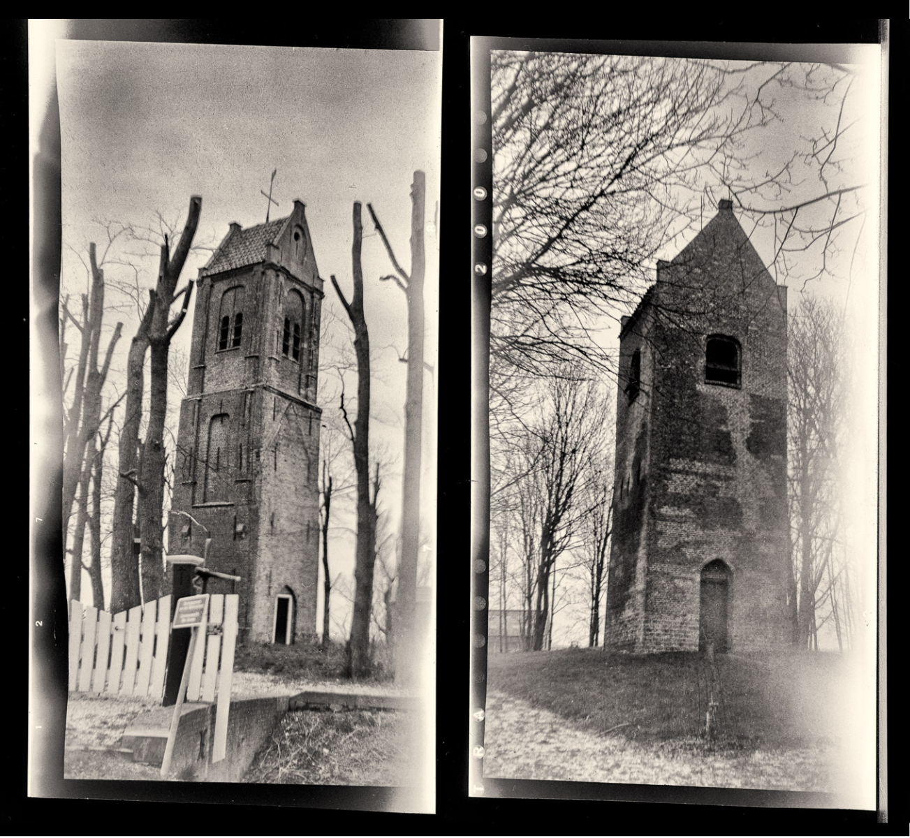 5 Frames… Of detached Frisian church towers in the Netherlands on Fomapan 200  Creative (120 Format / EI 200 / Ernemann Film K)