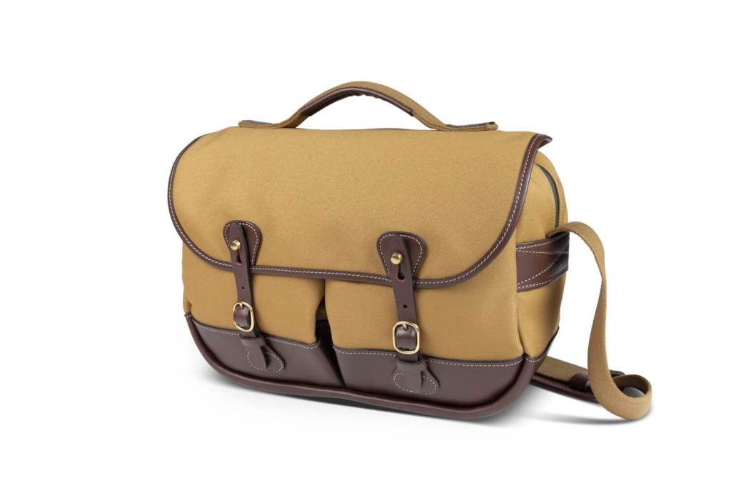 Billingham Mini Eventer in khaki with chocolate leather - Front