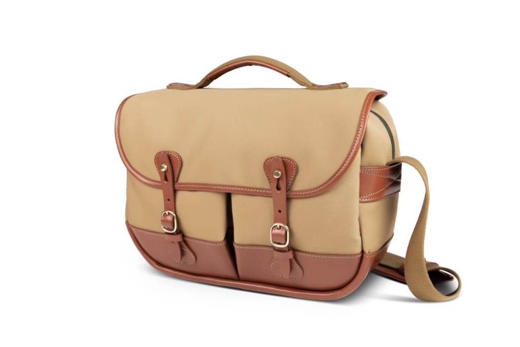 Billingham Mini Eventer in khaki with tan leather - Front
