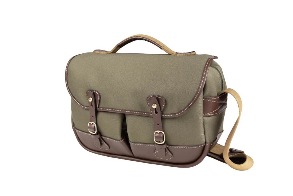 Billingham Mini Eventer in sage with chocolate leather - Front