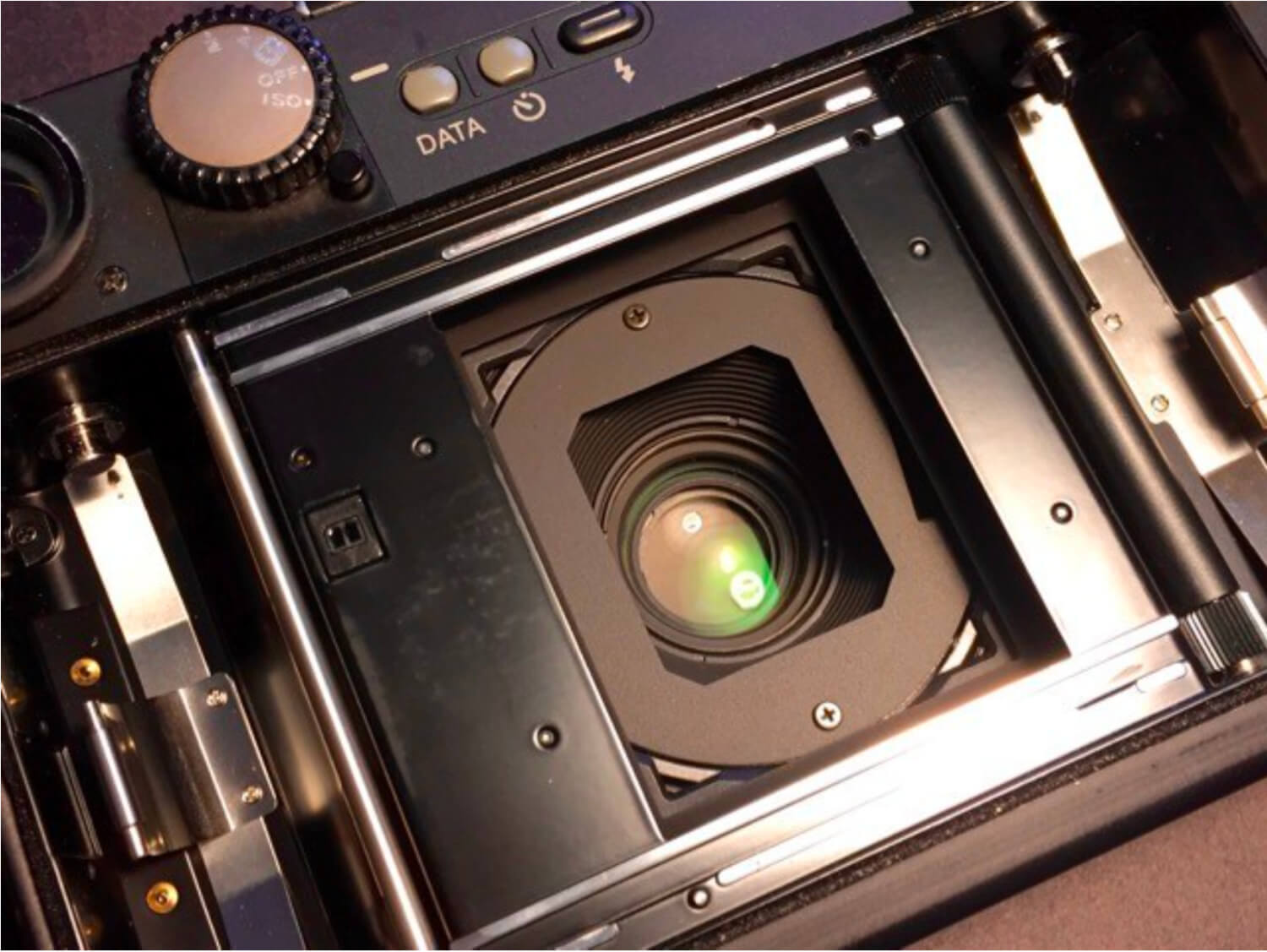 The Fuji GA645 Professional - Film door open, lens on show