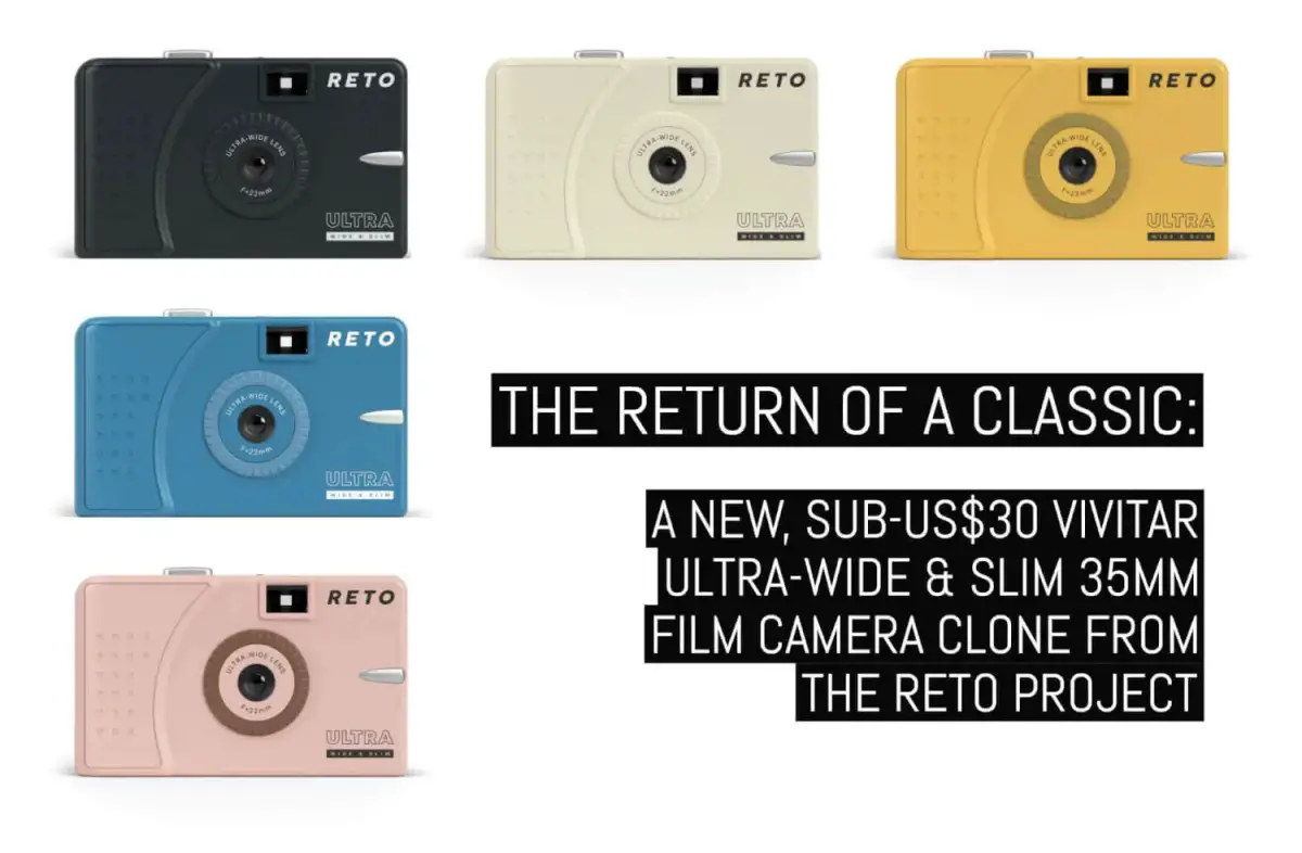 The return of a classic- A new sub-US$30 Vivitar Ultra-Wide Slim 35mm film camera clone from The RETO Project
