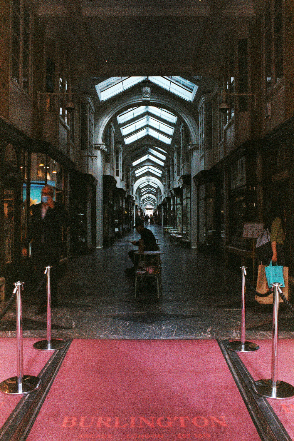 The Burlington Arcade, London: 5 Frames... With a Canon A-1 and a roll of 1987 Sainsbury's Colour Print Film (CPF) and a Canon A1 - by James Patrick