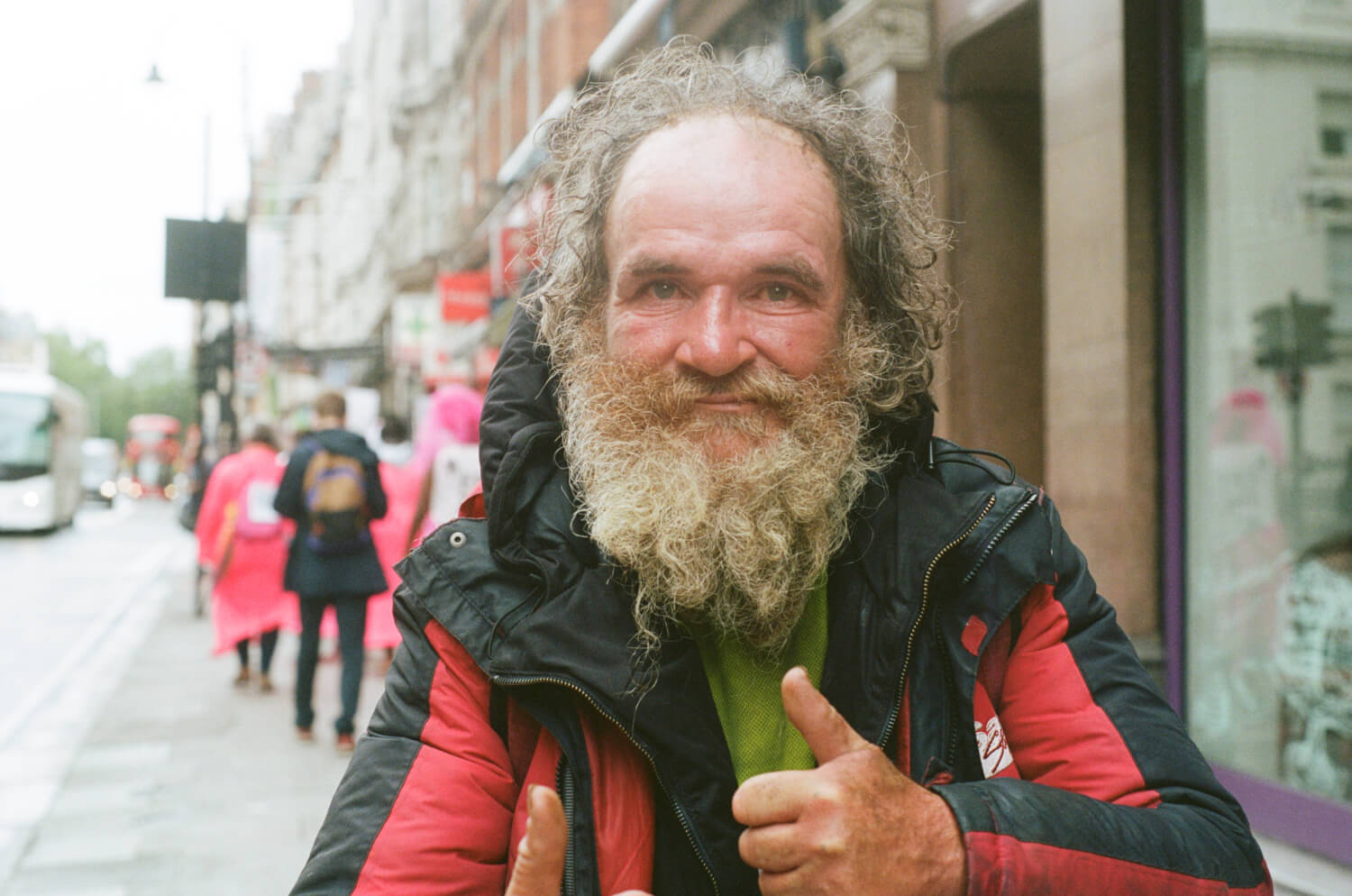 Homeless gentleman - 5 Frames... From Bloomsbury to Kings Cross on Kodak Portra 400 and a Pentax ME Super - by Kush Karki
