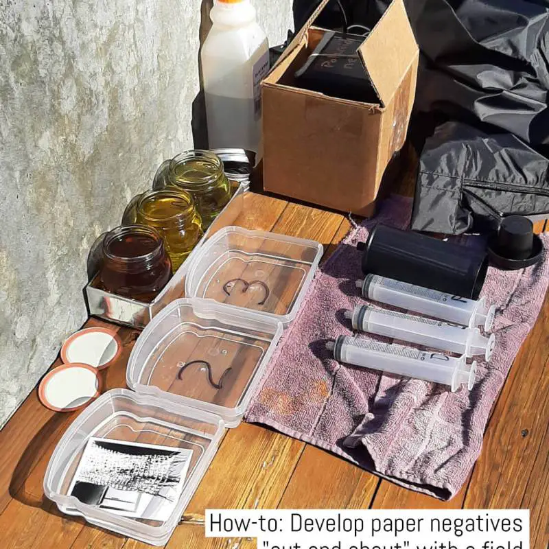 How-to: Develop paper negatives "out and about" with a field development kit - by Jim Skelton