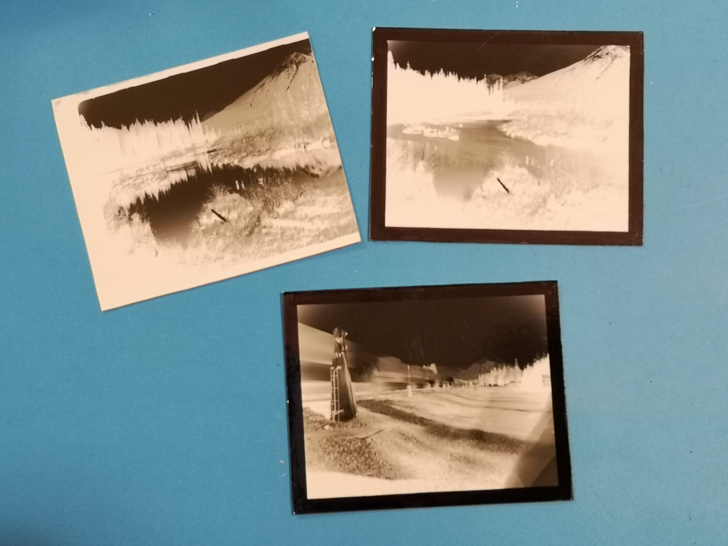 My first paper negatives developed in the field!