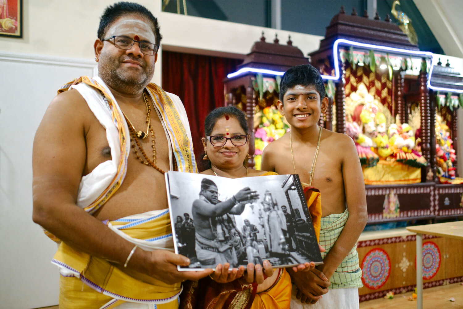 - by Sagar Kharecha, a special one-off collection of images from Foundation Stone was gifted to the community at the Temple.