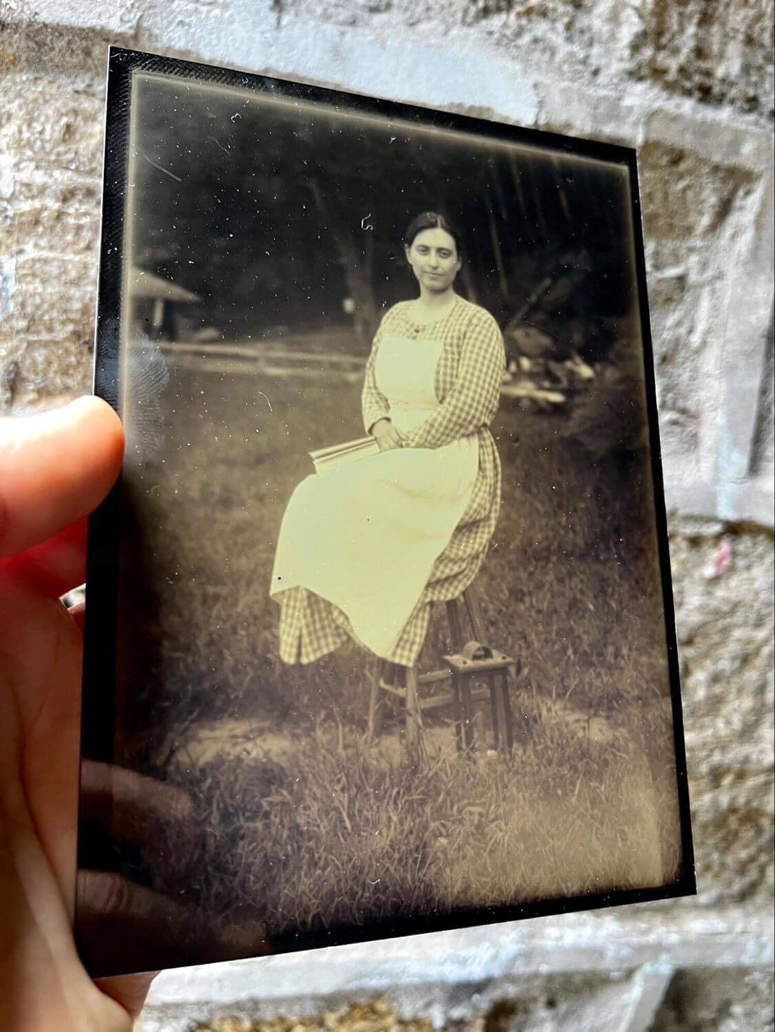 The resulting tintype of Francesca Costa
