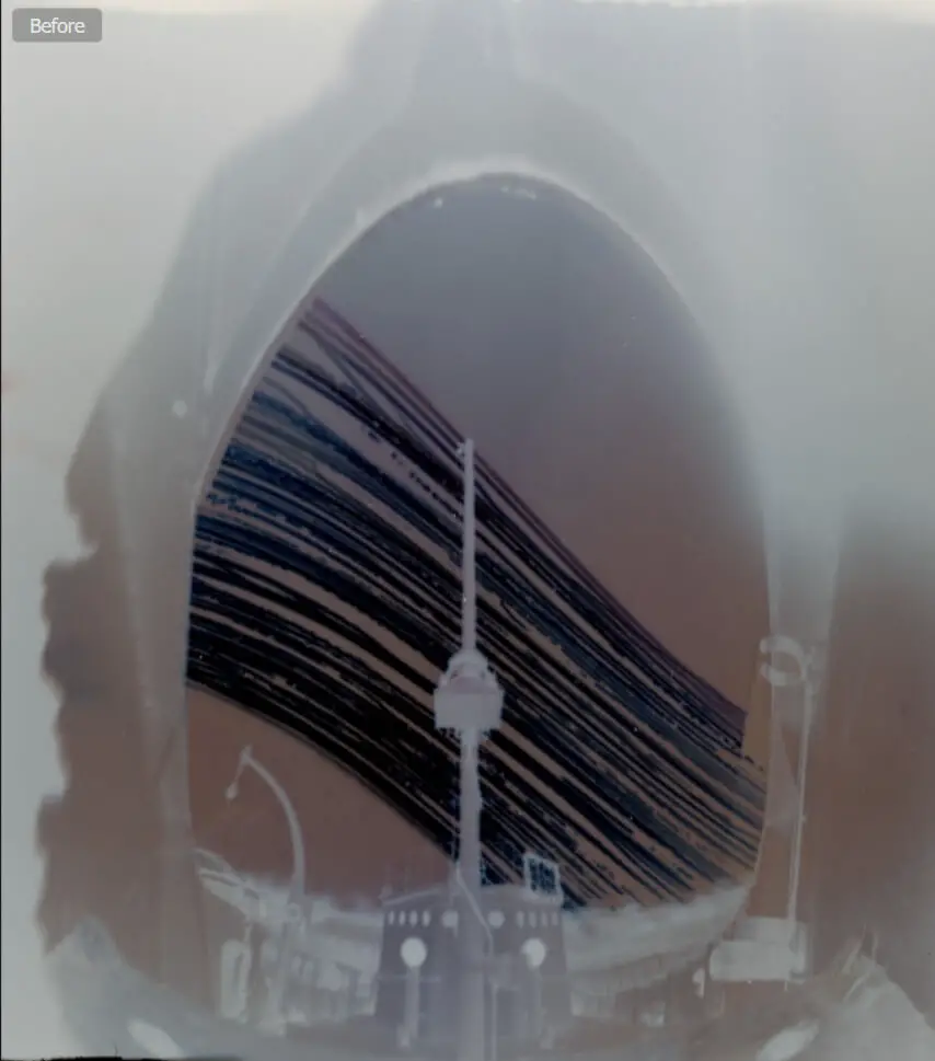The solargraph after a high quality scan and orientation correction.